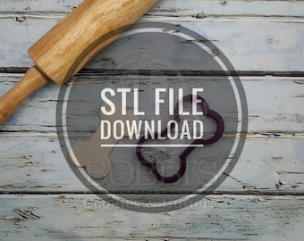 Digital STL File Download for Dog Bone #2 Cookie Cutter or Fondant Cutter and Clay Cutter