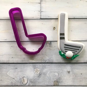 Hockey Stick and Puck or Golf Club and Ball Cookie Cutter and Fondant Cutter and Clay Cutter