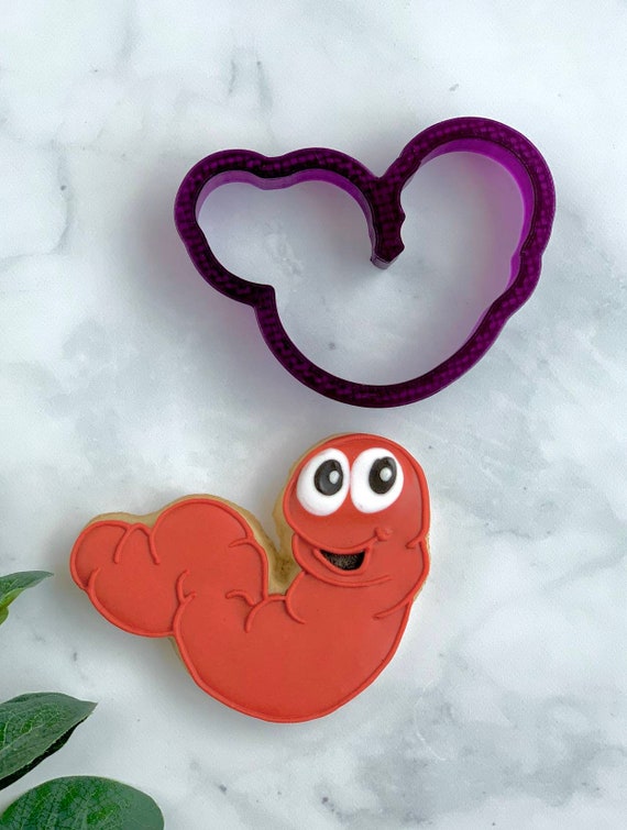 Wiggly Worm Cookie Cutter and Fondant Cutter and Clay Cutter 