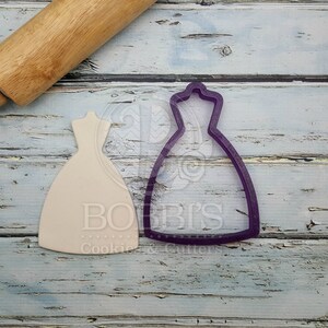 Wedding Dress 4 Bridesmaid Quinceanera Prom Formal Cookie Cutter or Fondant Cutter and Clay Cutter image 2