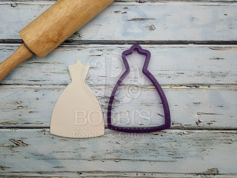 Wedding Dress 4 Bridesmaid Quinceanera Prom Formal Cookie Cutter or Fondant Cutter and Clay Cutter image 2