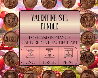 Valentines STL Bundle - CNC - Laser & 3D Printing Compatible - (Digital Download )