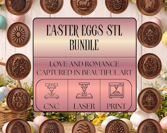 Easter Eggs STL Bundle, Celtic, Cross, Bunny, Lamb Designs (Digital Download)