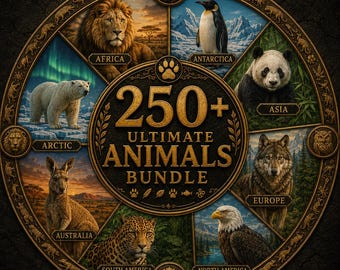 250+ Animal STL Files Bundle for CNC, Laser, 3D Printing (Digital Download)