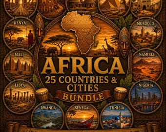 African City Landmark STL Bundle, CNC Laser 3D Printing Files