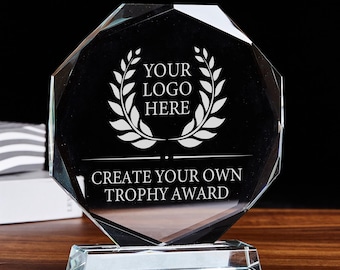 Personalized Crystal Employee Award, Retirement Appreciation trophy for Manager Staff, Custom Company retirement plaque with Laser Engraving