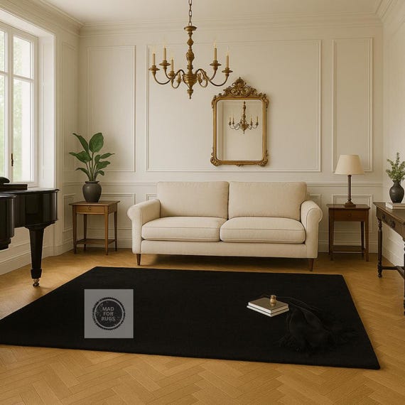 Hand Tufted Modern Rug  Wool Area Rugs For Livingroom Bedroom Kitchen Nursery Entryway Office 5X8 6X9 8X10 9X12 10X14 Custom Rug.