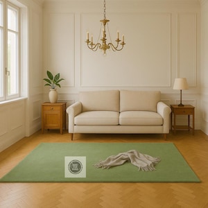 Hand Tufted Modern Rug  Wool Area Rugs For Livingroom Bedroom Kitchen Nursery Entryway Office 5X8 6X9 8X10 9X12 10X14 Custom Rug.