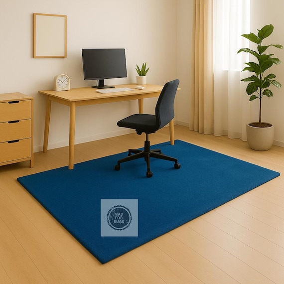 Navy Blue Bedroom Rug Solid Hand Tufted Rug, Soft Modern Carpet For Livingroom Bedroom Kitchen Nursery Entryway Office 6X9 8X10 9X12 10X14,