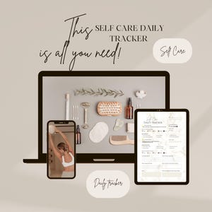 Self-Care Daily Planner | Wellness Journal Page | Mindfulness Tracker for Women | Printable PDF for Mental Health