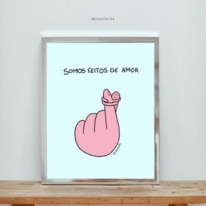 Illustration of love fingers