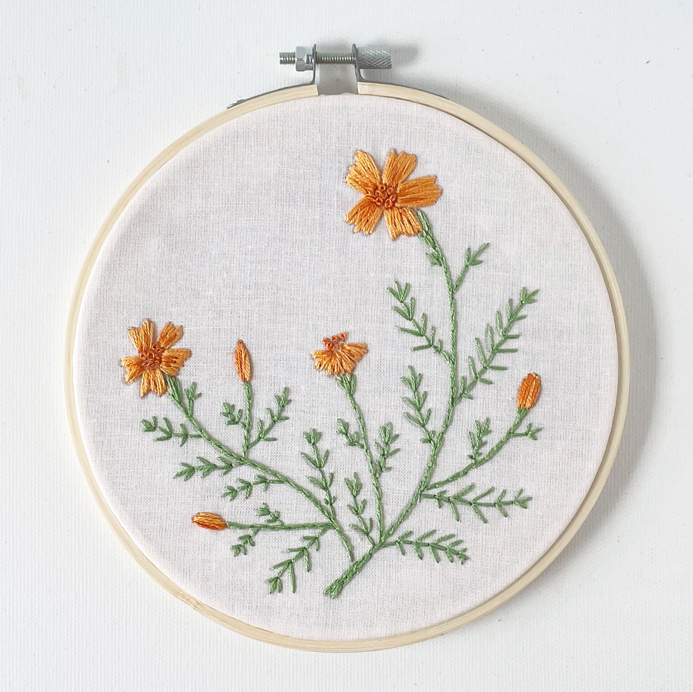 Marigolds Digital Embroidery Pattern With Two Versions of Etsy