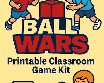 Ball Wars™ Printable PE Game Kit – Classroom Team Sport (Instant Download)