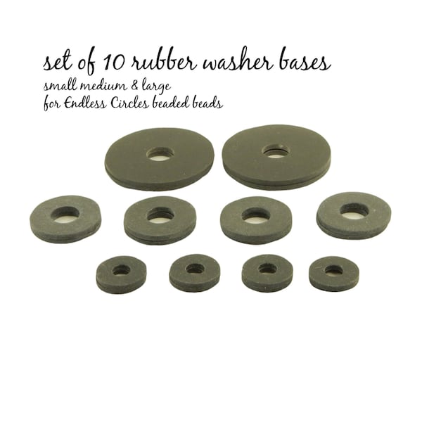 Set mit 10 Gummi Basen für die Perlen Endless Circles