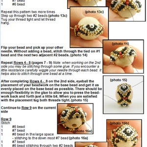 Beaded Bead Tutorial Sharri's Signature Bead 2.0, peyote stitch beaded bead, round focal bead, diamond pattern bead, eye bead, image 3