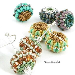 Beaded Bead Tutorial by Sharri Moroshok Papillon Rondelles - Etsy