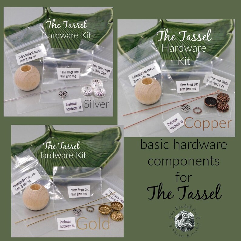 Hardware Kit for the Tassel, Basic Components for Making a Beaded Bead