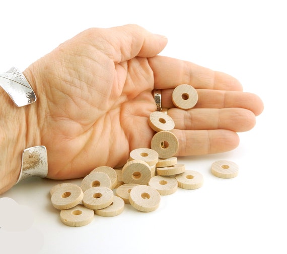 Flat disc on sale beads center hole