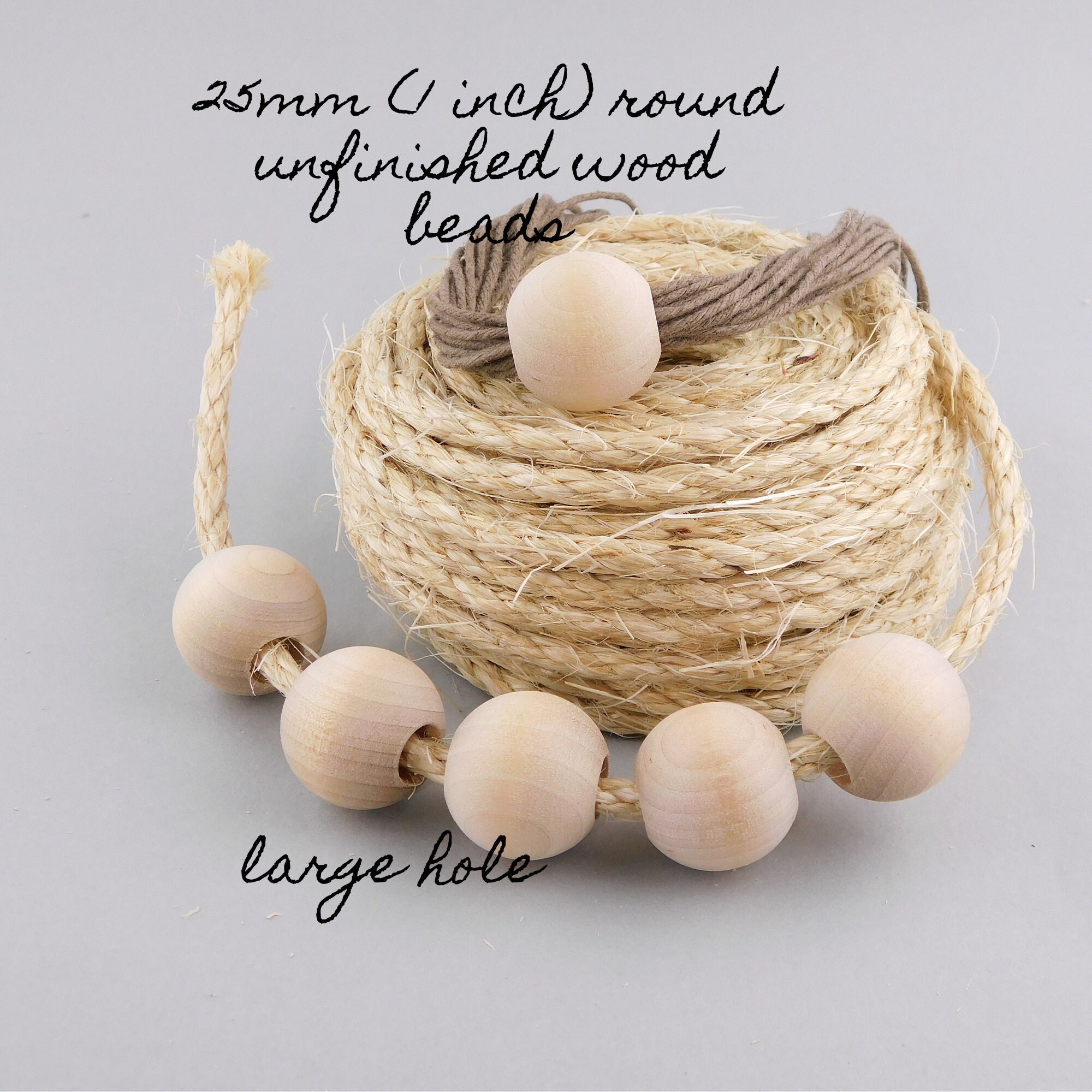 20mm 3/4 Inch Round Natural Unfinished Wooden Beads/diy Wood