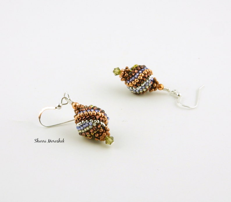 SALE Copper Beaded Bead Earrings
