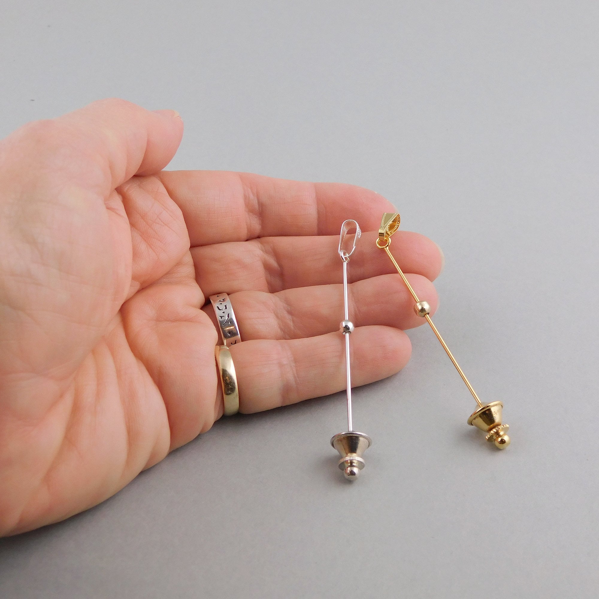 Easy Bead Changer - convertible changeable pendant stick pin brooch