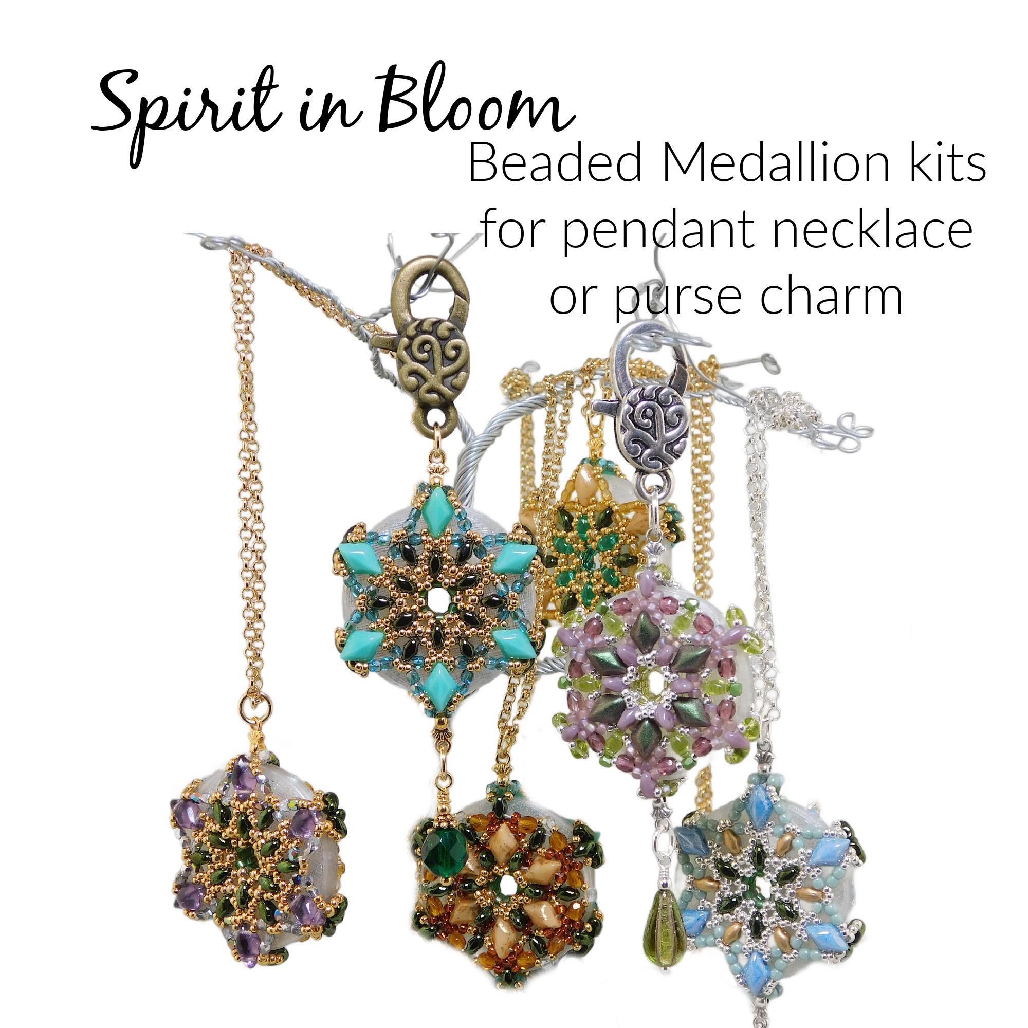 Spirit in Bloom Beading Kit - Medallion Pendant/purse Charm - Etsy