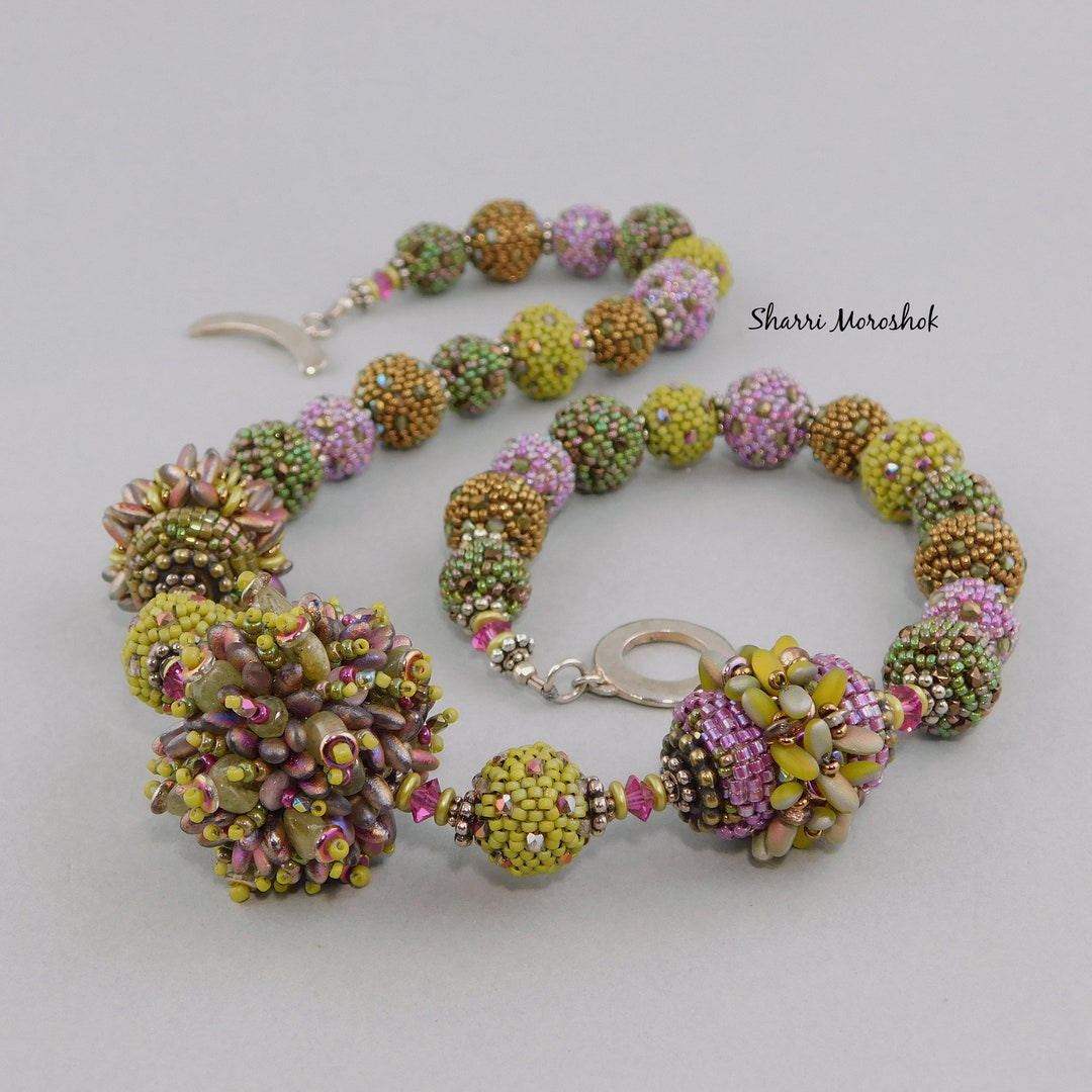Sea Life, Coral Reef, Anemone Urchin, Bead Woven, Art Bead Statement ...