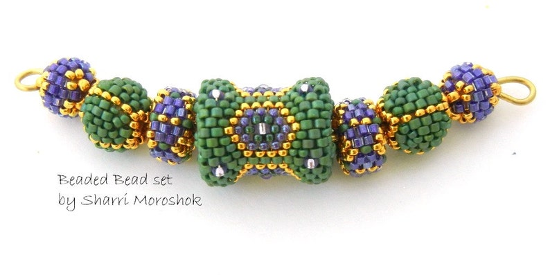 Download Peyote stitch beaded bead tutorial by Sharri Moroshok Bobbin | Etsy