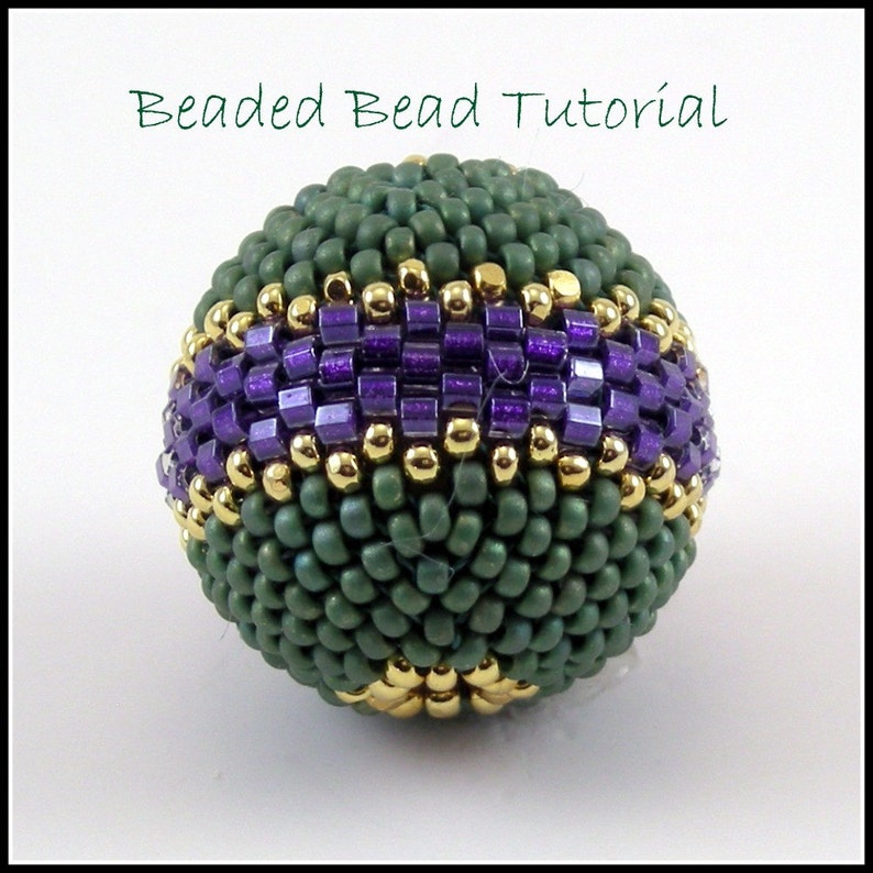 Tutorial Round Beaded Bead Peyote Stitch Instant Download Etsy