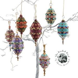 Beaded Egg Peyote Stitch Tutorial, Pendant, Spring Decor (PDF Pattern)