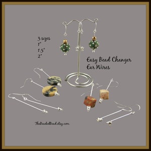 Easy Bead Changer Ear Wires - sterling silver, 3 lengths