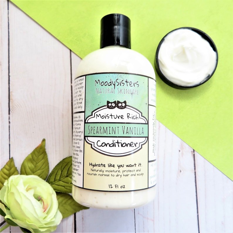 Deep Conditioner Vanilla Mint Natural Hair Conditioner Etsy