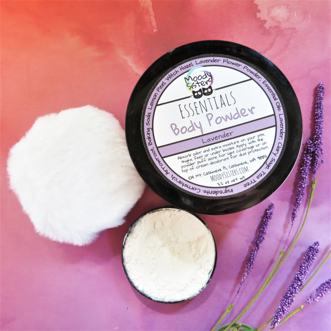 Lavender Body Powder Natural Deodorant body powder Etsy