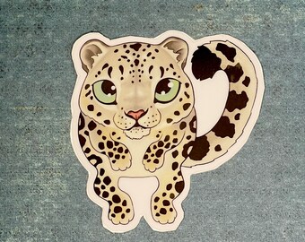 Snow leopard sticker