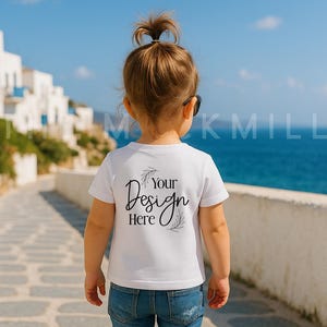 Bella Canvas 3001T Kids T-Shirt Mockup (Back View) - Digital Download