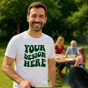 Bella Canvas 3001 White T-Shirt Mockup (Digital Download Jpeg File)
