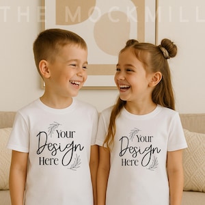 Kids T-Shirt Mockup: Bella Canvas 3001Y White Tee (Digital Download JPEG File)