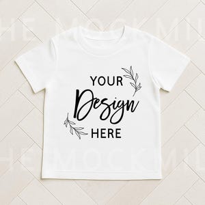 White Kids T-Shirt Mockup: Bella Canvas 3001T (Digital Download)