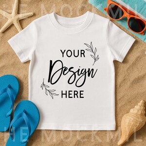 White Kids T-Shirt Mockup: Bella Canvas 3001T (Digital Download)