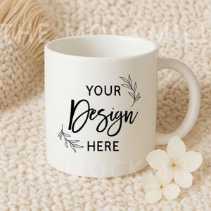 White Mug Mockup | Styled White Mug Mockup | 11oz  Mug Mockup | Coffee Mug Sublimation Mockup | Mug Mockup | Digital Download | Modern Mock