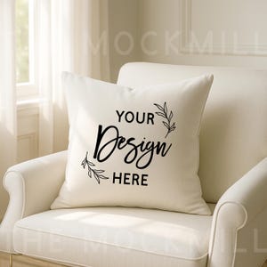 Square Pillow Mockup | Pillowcase Mock | Throw Pillow Mockup | Cushion Mockup | White Pillow Mockup | Pillow Mockup JPEG | Pillow Mock JPEG