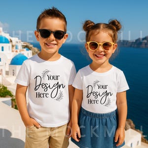 Kids T-Shirt Mockup: Bella Canvas 3001Y White Tee (Digital Download)