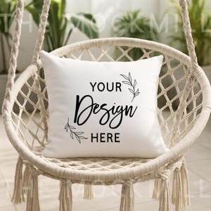 Square Pillow Mockup | Pillowcase Mock | Throw Pillow Mockup | Cushion Mockup | White Pillow Mockup | Pillow Mockup JPEG | Pillow Mock JPEG