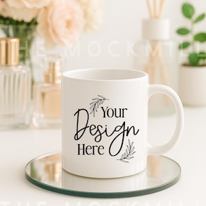 White Coffee Mug Mockup: 11oz Ceramic Mug (Digital Download)