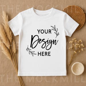 White Kids T-Shirt Mockup: Bella Canvas 3001T (Digital Download)