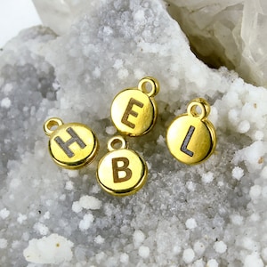 Monogram Initial Charms Add on Laser Engraved letters, personalized gift for all image 1