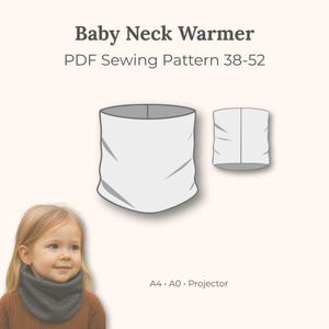 Baby & Toddler Neck Warmer Sewing Pattern – Easy Snood PDF (EU 38–52)