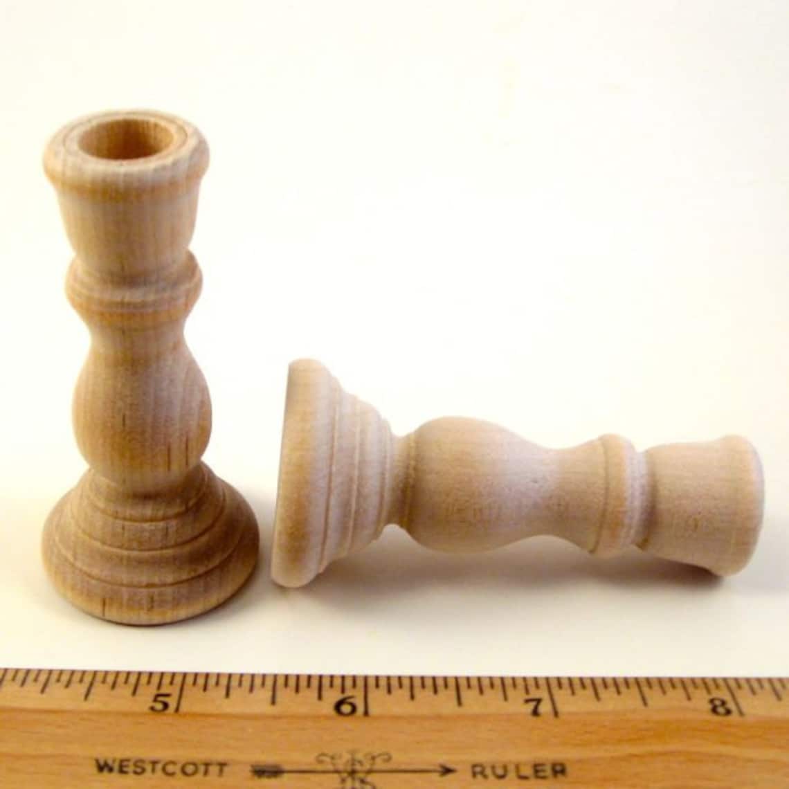 6 Wooden Candle Holder Candlestick Unfinished 6 Candle Holders Etsy