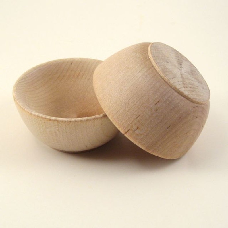 Wood Bowls 6 Small Unfinished Wooden Ring Bowls Etsy
