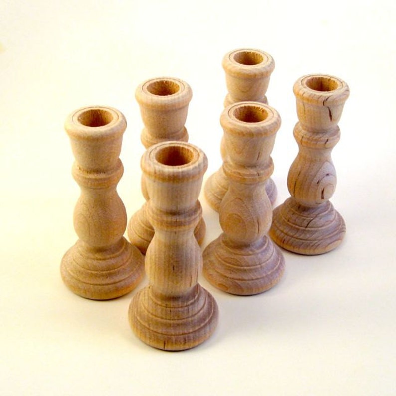 6 Wooden Candle Holder Candlestick Unfinished 6 Candle Holders Etsy Australia